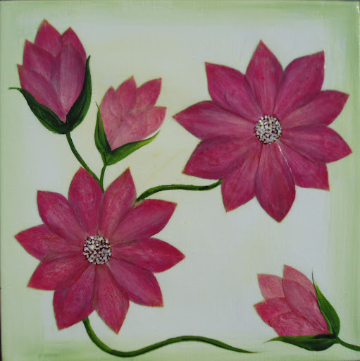 Ginger bouquet painting CurlyArt