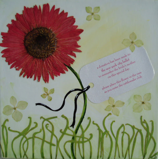 Memory bouquet painting CurlyArt