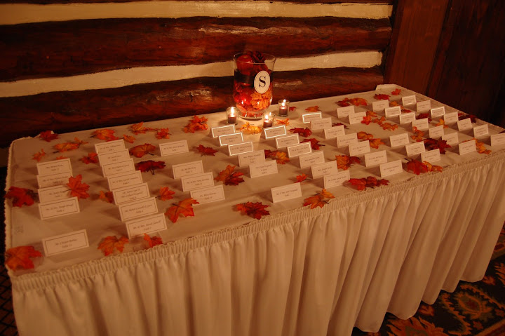 Fall Place Card Table