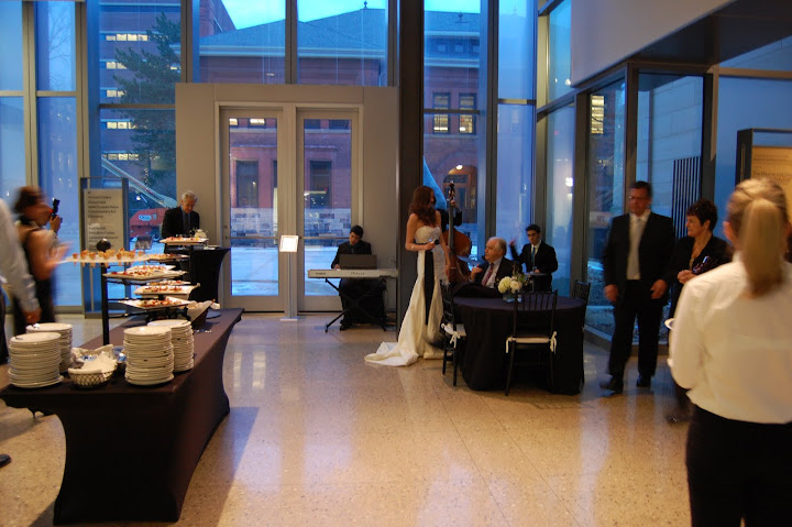 Forum cocktail hour at the UMMA in Ann Arbor with wedding planner TwoFoot Creative