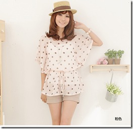 Ultra soft lightweight polka dot top
