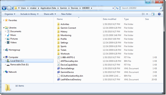 FR-60 Windows Data Folder Structure