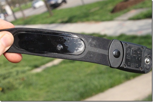 My awesome spit bubble on my Garmin HR Strap