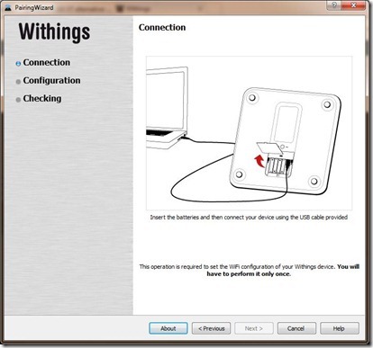 Withings WiFi Setup Application Configuration