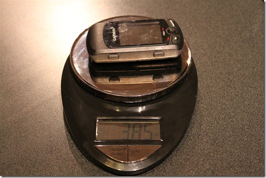 Edge 705 weight on scale