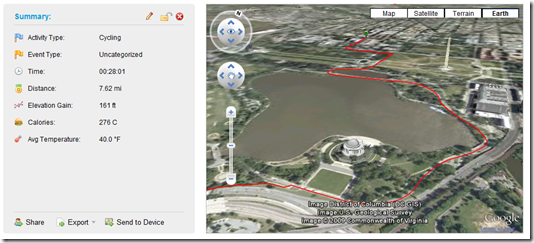 Edge 500 Garmin Connect Google Earth 3D