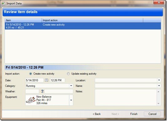 Sport Tracks 3.0 Import Files