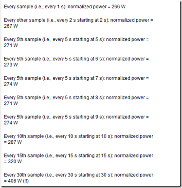Effects on normalized power