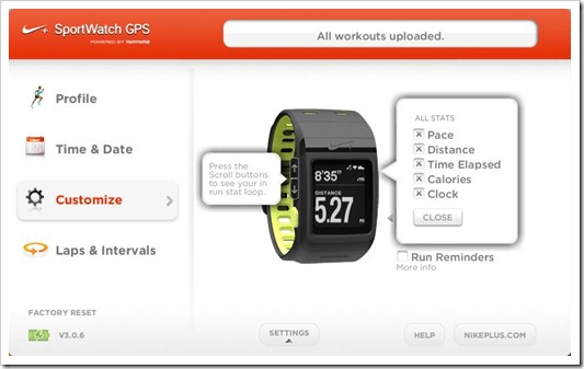Nike+ GPS Sportwatch Connect Software Customize Nike+ GPS Sportwatch Connect Software Customize