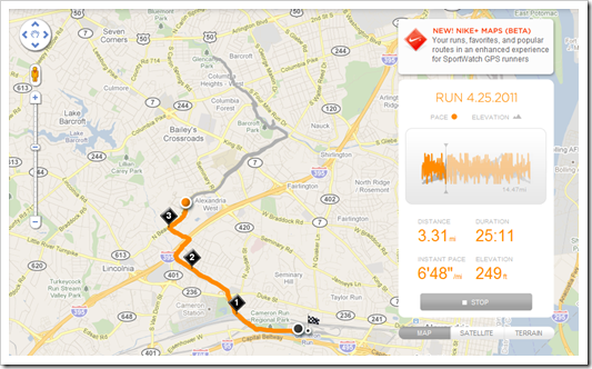 Nike+ GPS Website Run Review GPS Route Nike+ GPS Website Run Review GPS Route