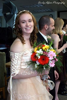 bride in receiving line