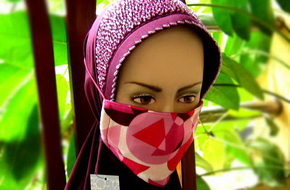 Masker (Jilbab)-Pink Shape