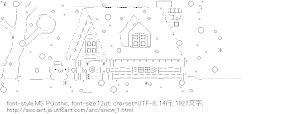 [AA]家と雪だるまのある風景