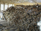 Our new woodshed holds 32 cords of wood, but we burned almost 40 this year.