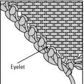 A yarn over creates a hole called an eyelet.