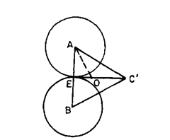 View through a horizontal plane passing through the centres A and B.