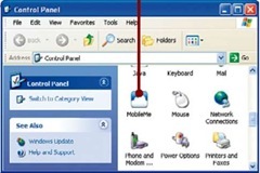 Open the MobileMe Preferences control panel.