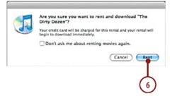 Click Rent or enter your Apple ID password and click Rent.