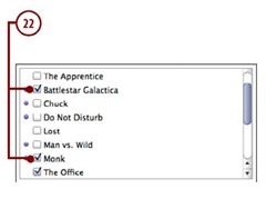 Check the check box next to each playlist or TV show you want to move onto the iPhone;