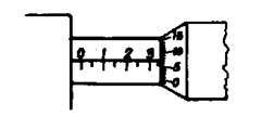 Reading a micrometer.