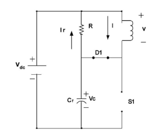 Equivalent circuit when S1 is off.