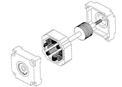 Hybrid step-motor construction. Hybrid step-motor construction.