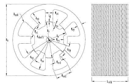 Variable-reluctance step-motor lamination stack