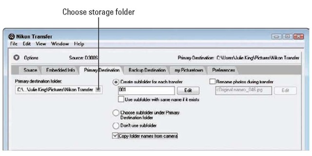 Specify the folder where you want to put the downloaded images.