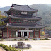 Geumsansa 4114-07 Mireukjeon.JPG, Geumsansa Mireukjeon - Maitreya Hall, housing a large Mireuksa Buddha (Buddha of the Future), is a three story wooden building, unique among Korean Buddhist halls. National Treasure #62. Geumsansa is a head temple of the Jogye Order of Korean Buddhism. It stands on the slopes of Moak-san in Gimje, Jeollabuk-do, South Korea. The temple was constructed in 599., South Korea - Geumsansa (Buddhist Temple)
