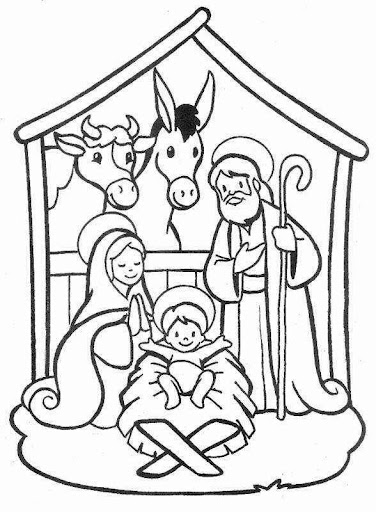 Nativity scene, christmas, coloring pages | Coloring Pages