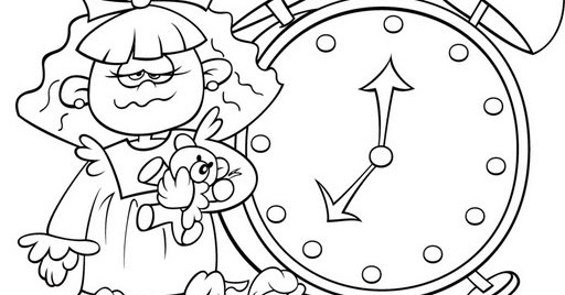 Pinto Dibujos: Niña dormida para colorear