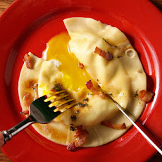 Egg Yolk Ravioli (Uova da Raviolo) with Bacon-Sage Sauce Recipe