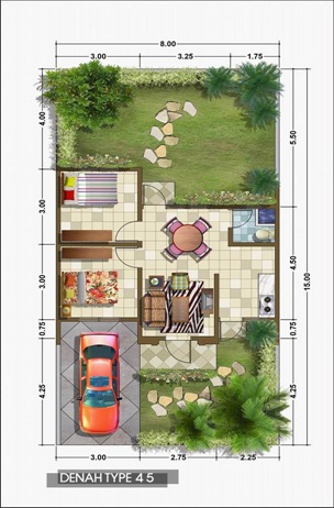 Model Denah Rumah on Tipe Rumah Sederhana