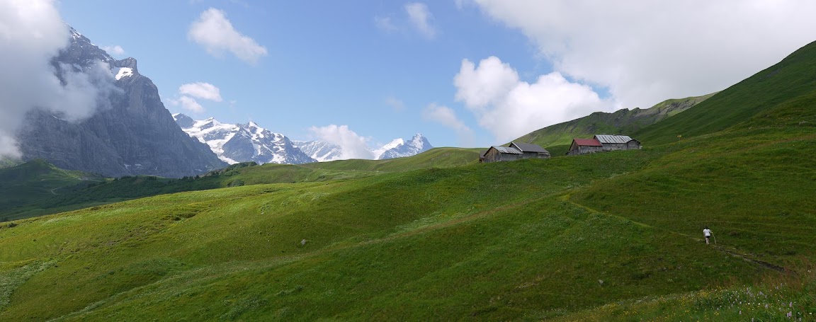view from hike up grosse scheidegg