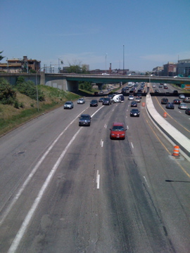 capsized on the highway
