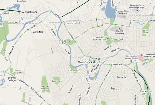 Woonsocket Map