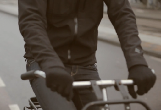 road cyclist on a city bike