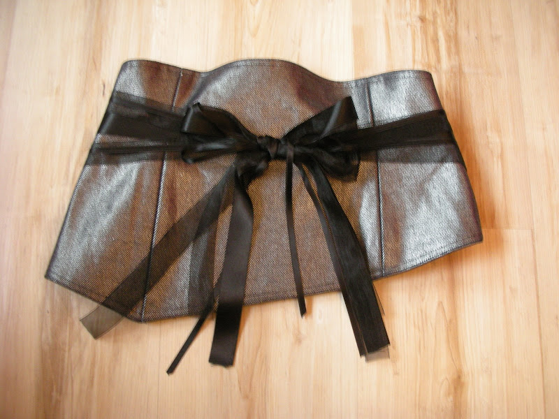 ceinture ruban argent