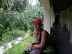 Fiona on the balcony