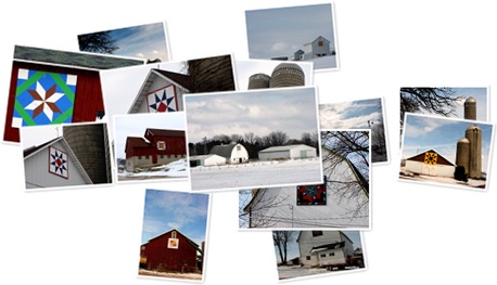 View Green County Barns in Winter