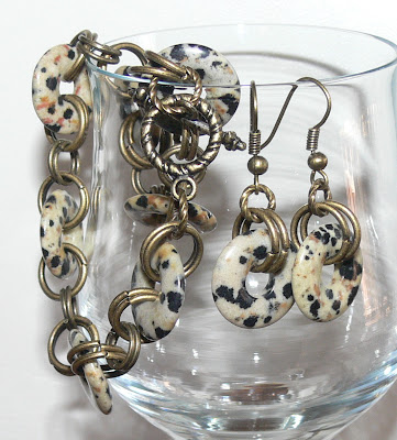 *Rings of Stone* DIY Bracelet & Earrings - Jasper / Bronze