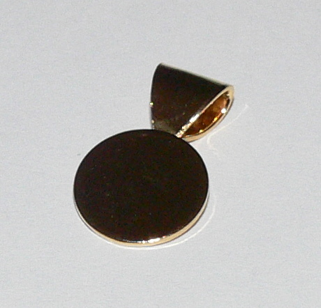 Gold Plate Glue-on Bail - Sml Round
