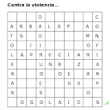 Sopa de Letras Contra la Violencia. Solución