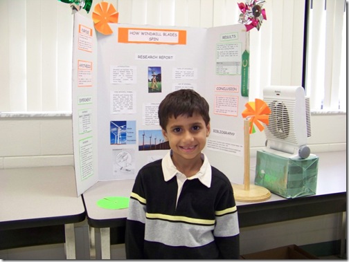 How Windmill Blades Spin – Grade 1 Science Project 2009 ~ Laksha