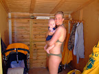 Marieke en Thieme in ons strandhutje