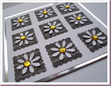 Daisy card side view Daisy card side view