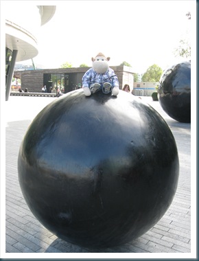 Monkey on a giant ball Monkey on a giant ball
