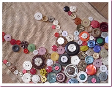 Button decorated bag