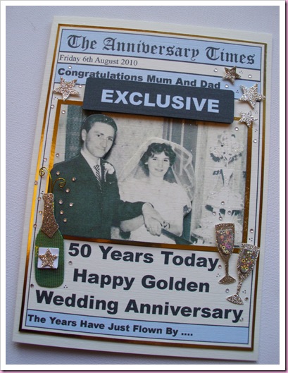 Golden Wedding Anniversary card