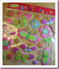 Poundland Butterfly Puffy Stickers 